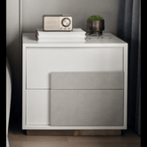 Trueliving White Square Side Console Table with Drawer H 34" x W 36" x D 12"